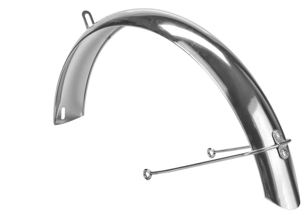 Крыло 24" заднее стальное, хромированное