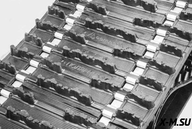 Гусеница увеличенного зацепа 23мм для снегохода Ермак 600S Полярник (64 шага)