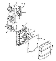 Карбюратор и пластина аттенюатора 2-Х ТАКТНОГО ПЛМ MERCURY 90 Серийный номер от 0A996142 до 0B240450