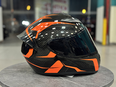 Шлем интеграл HETOSHI XD1-89 цв. Черно-оранжевый р.XXL