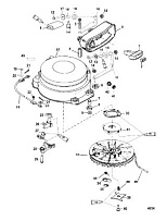 Стартер в сборе (ручной) 2-Х ТАКТНОГО ПЛМ MERCURY 75 Серийный номер от 0G760300 до 0T979999