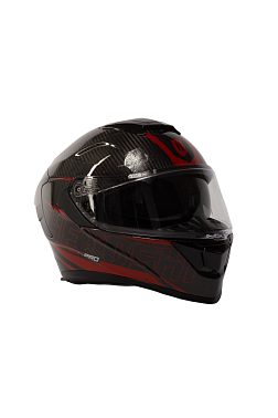 Шлем интеграл карбоновый HETOSHI FF936 CARBON RED WHITE р.M