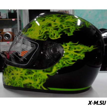 Шлем (интеграл) MI 136 Зеленый огонь MICHIRU