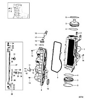 Зарядный кулер / впускной коллектор-GEN II 4-Х ТАКТНОГО ПЛМ MERCURY 135 Серийный номер от 0P514869 и выше