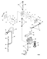 Топливный насос (ручной) 2-Х ТАКТНОГО ПЛМ MERCURY 55 Серийный номер от 0T980000 и выше