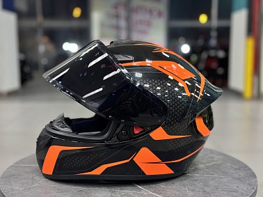 Шлем интеграл HETOSHI XD1-89 цв. Черно-оранжевый р.XXL