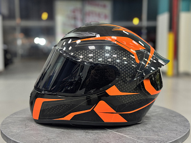 Шлем интеграл HETOSHI XD1-89 цв. Черно-оранжевый р.XXL