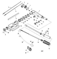 Рукоятка румпеля 4-Х ТАКТНОГО ПЛМ MERCURY F15 Серийный номер от 0G760300 до 1B226999