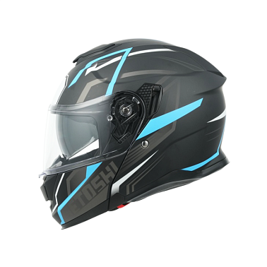 Шлем модуляр HETOSHI FF935 Shogun цв.Черно-сине-белый  р.S