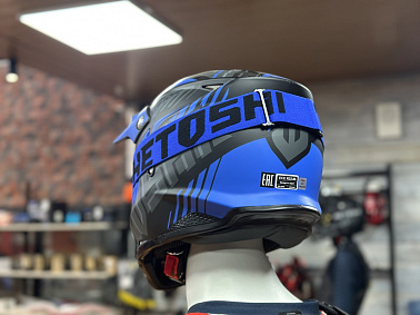 Шлем кроссовый HETOSHI OF836 EXOSS CROSS PRO MX289 цв.Черно-синий Матовый р.M