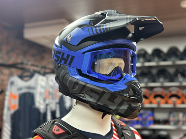 Шлем кроссовый HETOSHI OF836 EXOSS CROSS PRO MX289 цв.Черно-синий Матовый р.M