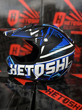Шлем кроссовый детский HETOSHI Cross-Kids KY-B12 цв.Сине-черно-белый Матовый р.Y-M