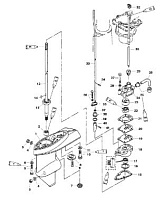 Корпус шестерни приводной вал 4-Х ТАКТНОГО ПЛМ MERCURY 5 Серийный номер от 0R000001 до 0R067089